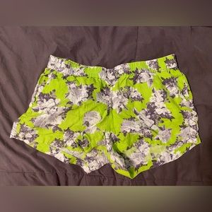 Kut from the Kloth lime green floral shorts, size 12
